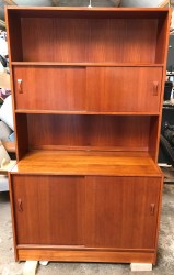Clausen and Son bookcase sliding drawers